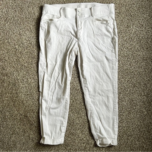 Apt. 9 White Ankle Pants Casual Summer Neutral 16 - Picture 1 of 7